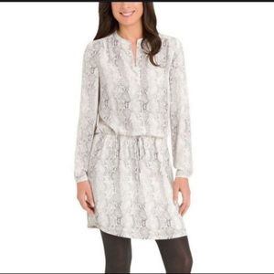 Hilary Radley snake skin tie waist summer dress small